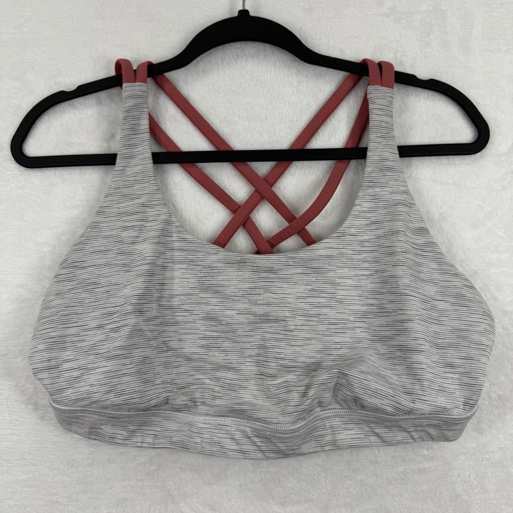 Lululemon Free To Be Serene Bra 12 Space Dye Nimbus Battleship Strappy